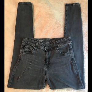 AG Jeans Farrah High Rise Skinny Ankle Distressed